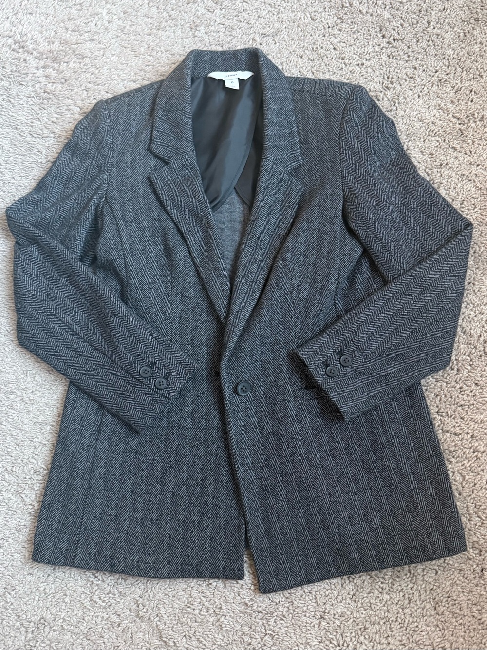 Old Navy Gray Herringbone Blazer